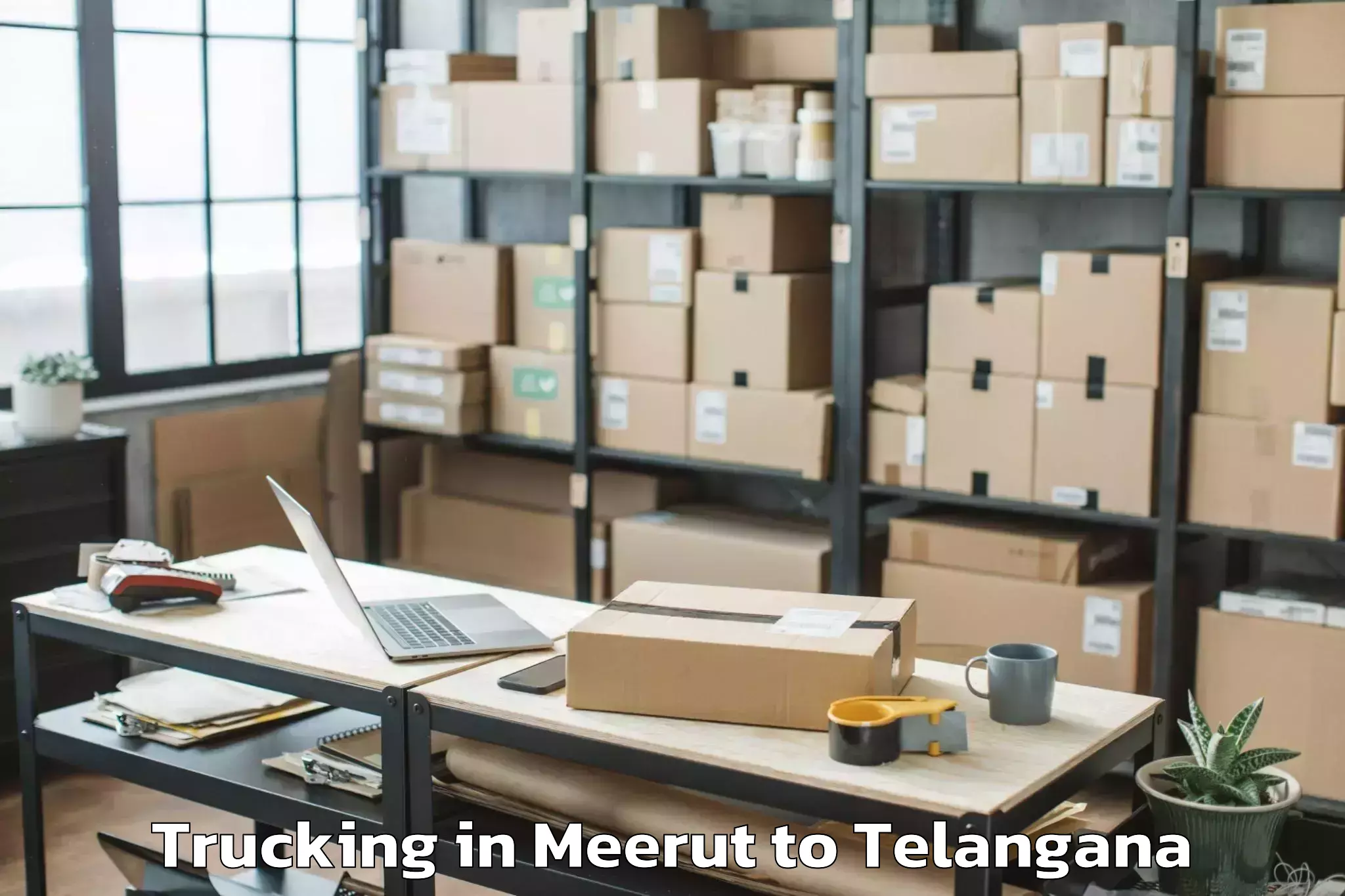 Book Meerut to Vemulawada Trucking Online